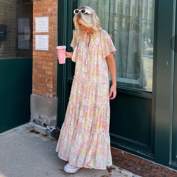 Coco Mcall Piece of Peony Maxi Dress - Picture 1 of 6